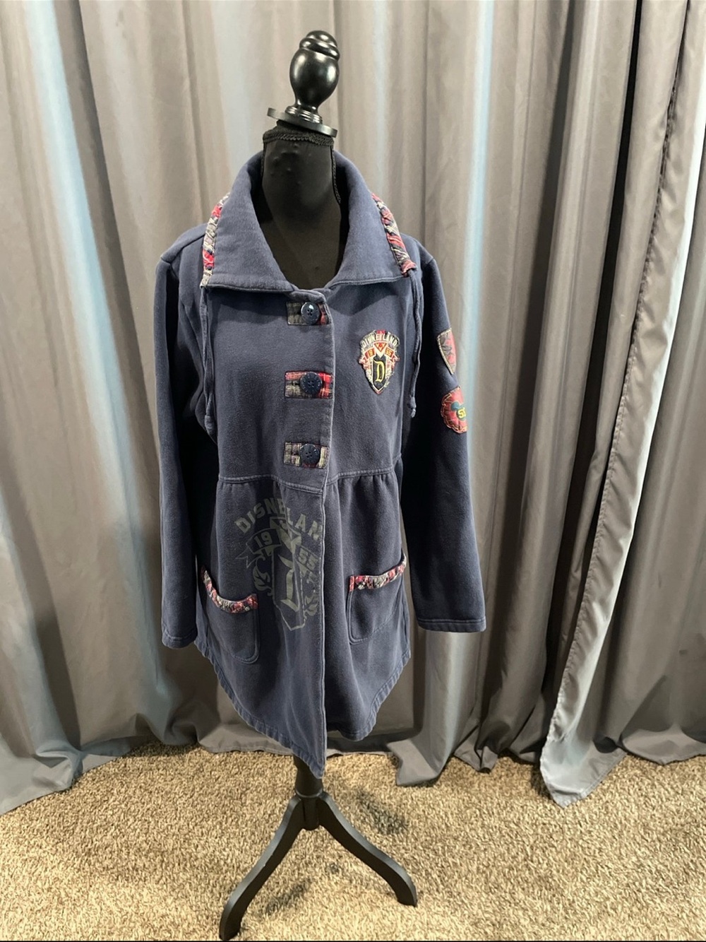 Disneyland park 50th anniversary button down long coat Disneyland resort, medium